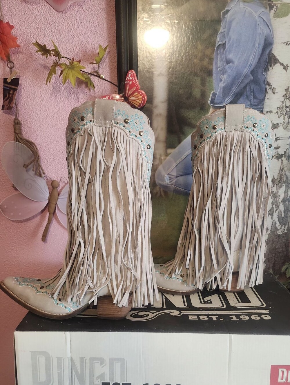 Dingo Women's Fringe Cowgirl Boots - Picture 7 of 10